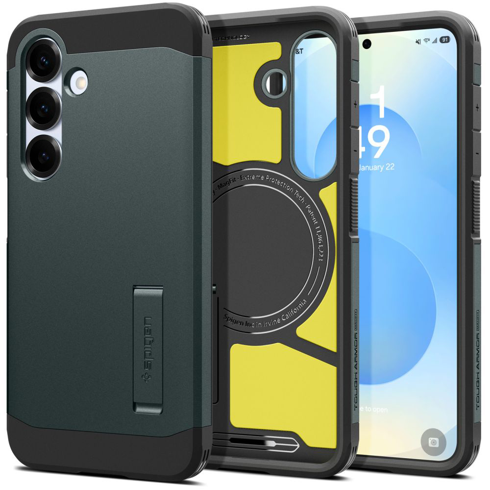 Калъф за Samsung Galaxy S25 Plus - Spigen Tough Armor MagSafe (ACS08989) - Abyss Зелен