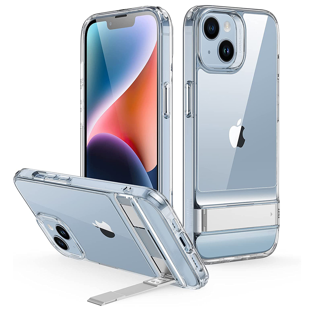 Калъф за iPhone 14 Plus - ESR Air Shield Boost Kickstand - Прозрачен