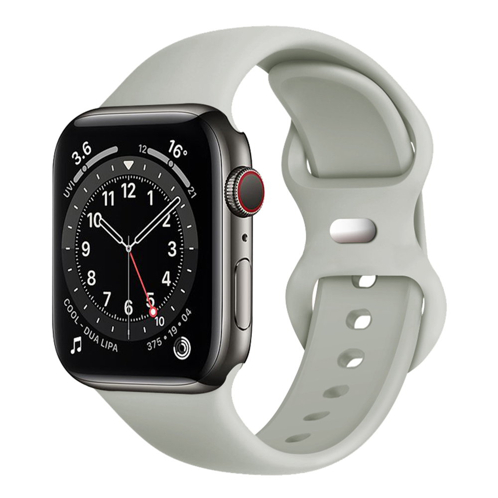 Каишка за Apple Watch 1/2/3/3/4/4/5/5/6/6/7/8/7/8/9/9/10/11/SE/SE 2/SE 3/Ultra/Ultra 2/Ultra 3 (42/44/45/46/49 мм) - Каишка за часовник Techsuit (W031) - Сив