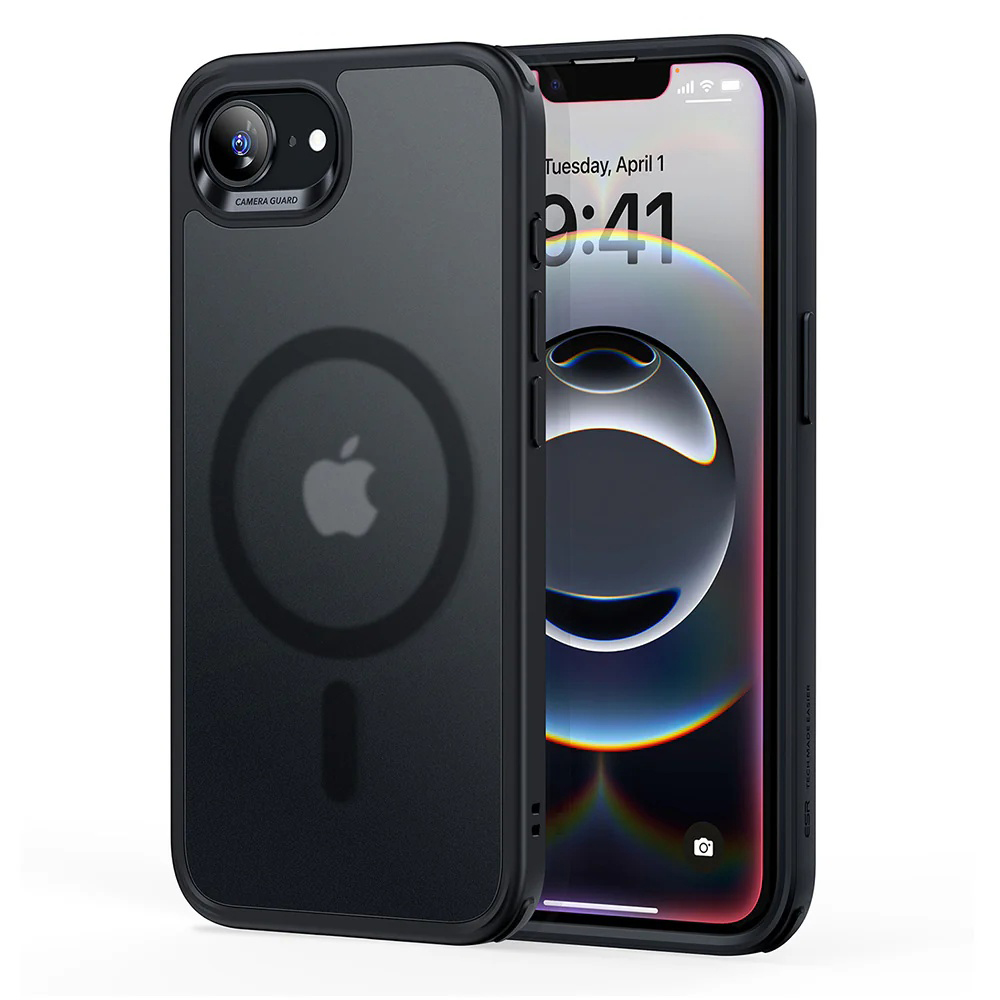 Калъф за iPhone 16e / iPhone 17e - ESR Classic Hybrid HaloLock - Frosted Черен