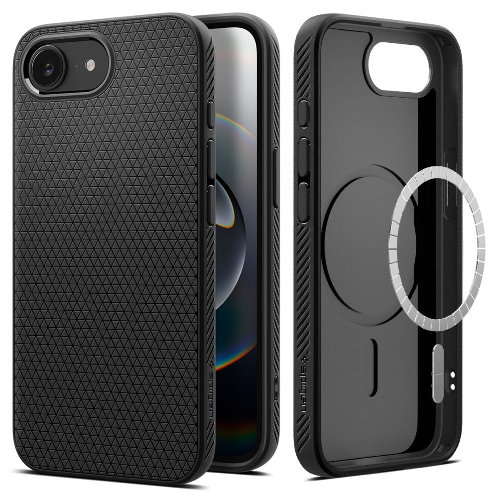 Калъф за iPhone 16e / iPhone 17e - Spigen Liquid Air MagSafe (ACS09151) - черен мат