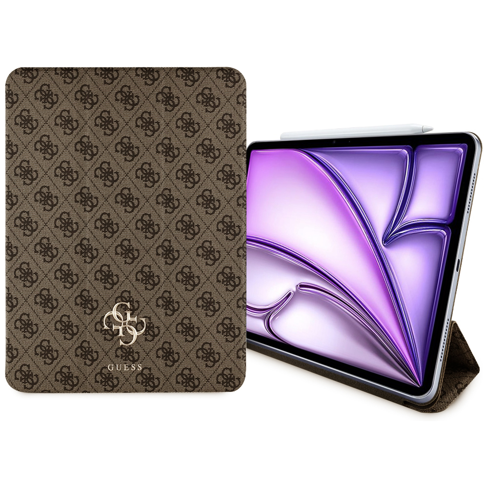 Калъф за iPad Air 13 (2024) / Air 13 (2025) / Air 13 (2026) - Guess Magnetic 4G Big Logo (GUFCFC13RM24PS4S4SGW) - Кафяв