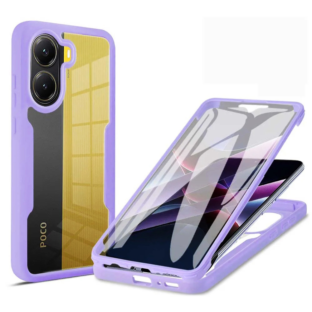 Калъф за Xiaomi Poco X7 Pro + капак - Techsuit ColorVerse 360 Series - Лилав