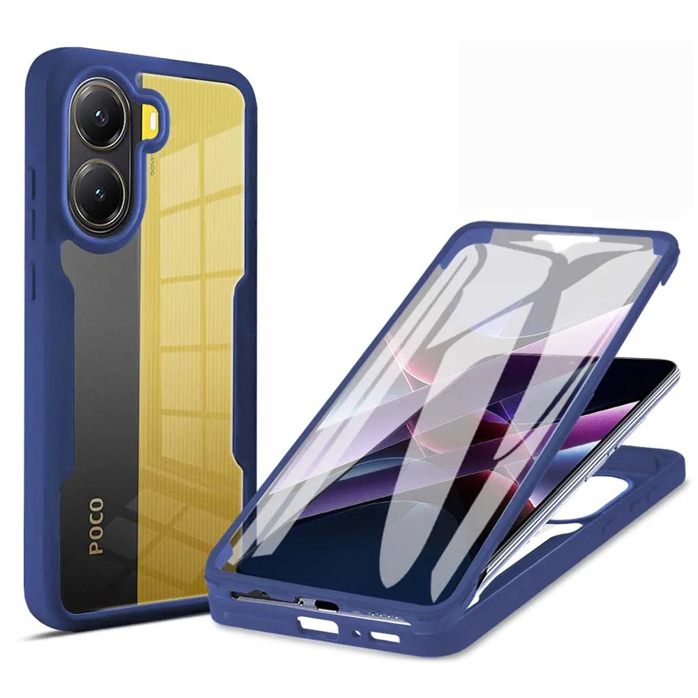 Калъф за Xiaomi Poco X7 Pro + Капак - Techsuit ColorVerse 360 Series - Син