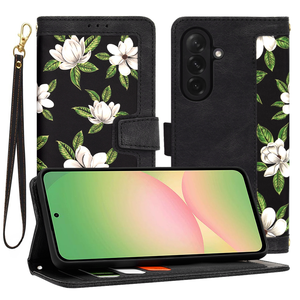 Калъф за Samsung Galaxy A56 5G - Techsuit FlipCraft - Flowers of the Dawn