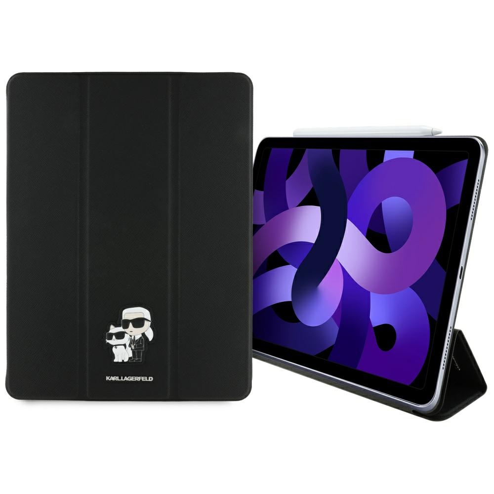 Калъф за iPad Air 13 (2024 / 2025 / 2026) - Karl Lagerfeld Saffiano Magnetic Saffiano Karl &Choupette (KLFC13RM24SAKCK) - Черен