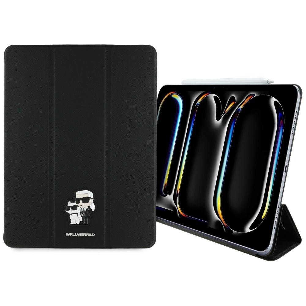 Калъф за iPad Pro 13 (2024) / iPad Pro 13 (2025) - Karl Lagerfeld Saffiano Magnetic Magnetic Karl &Choupette (KLFC13PM24SAKCK) - Черен