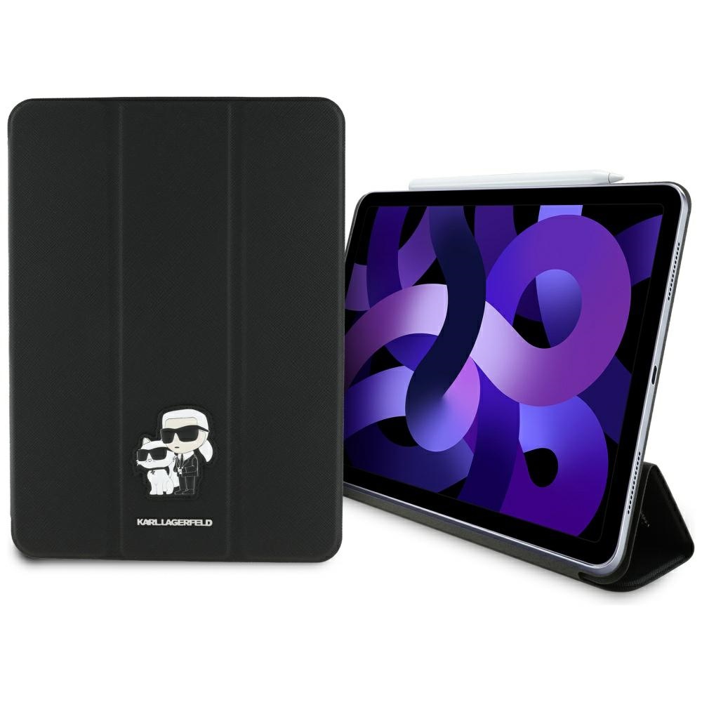 Калъф за iPad Air 11 (2024 / 2025 / 2026) - Karl Lagerfeld Saffiano Magnetic Saffiano Karl &Choupette (KLFC11RM24SAKCK) - Черен