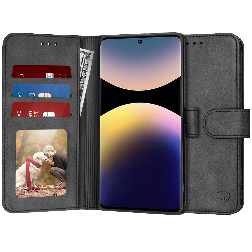 Калъф за Xiaomi Redmi Note 14 Pro 4G - Techsuit Diary Book - Черен