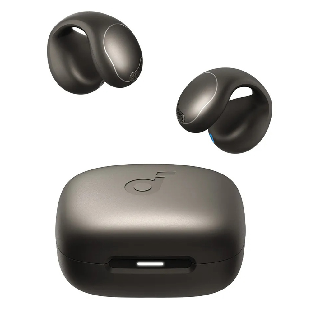 Безжични слушалки с щипка, Open-Ear, Bluetooth 5.4, микрофон, многоточкови - Anker SoundCore C40i (A3331GZ1) - черни