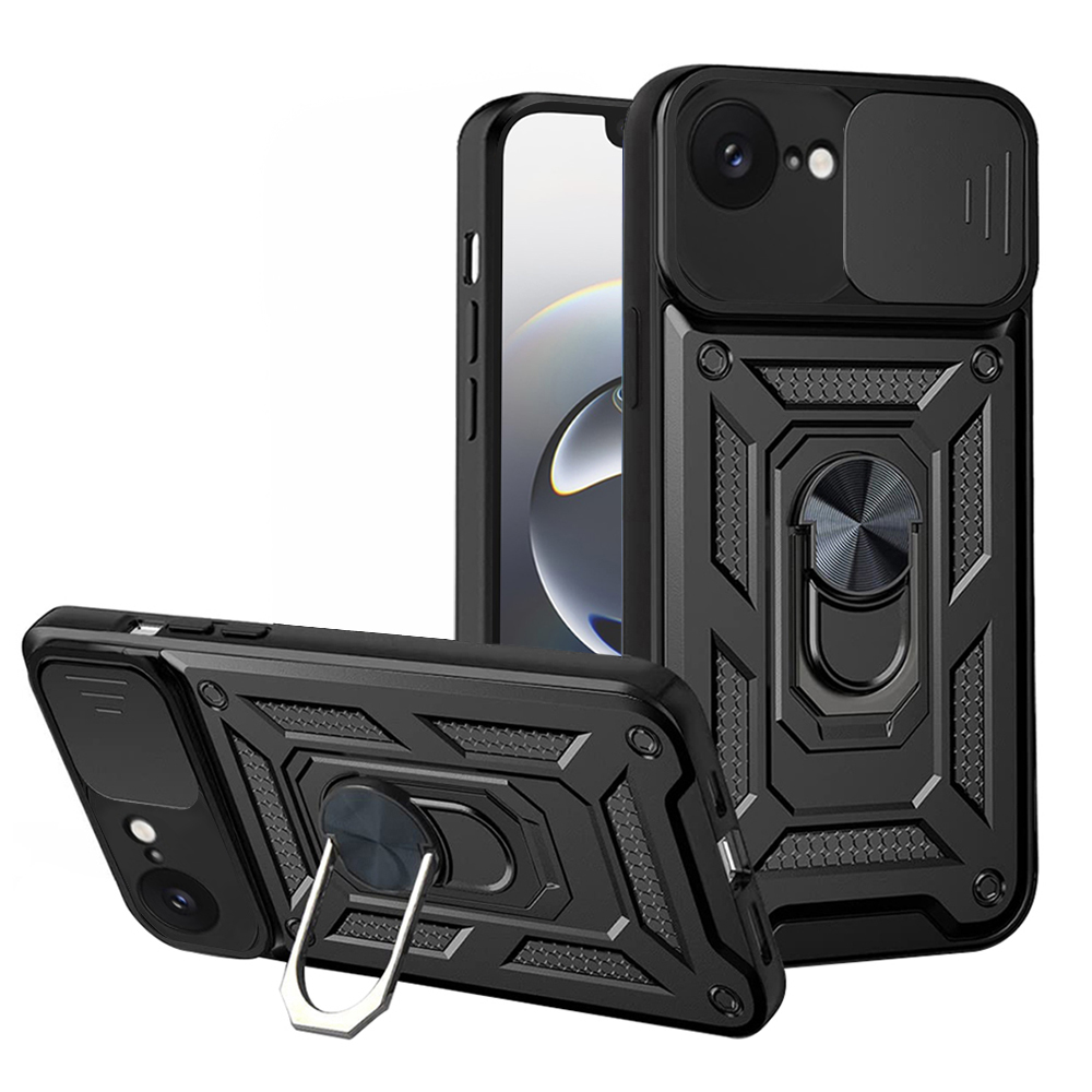Калъф за iPhone 16e / iPhone 17e - Techsuit CamShield Series - Черен