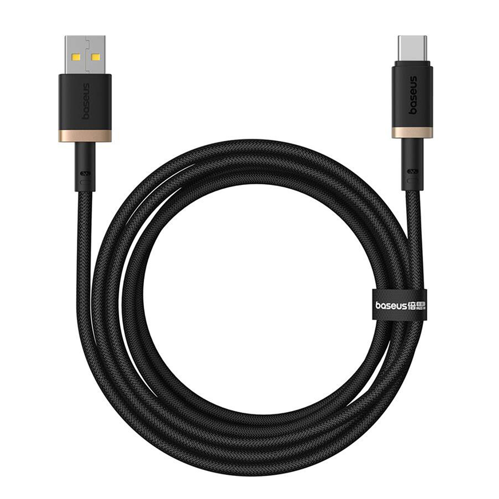 Кабел за данни USB към Type-C, 60W, 2m - Baseus Dura (P1037780802U01-02) - златен / черен