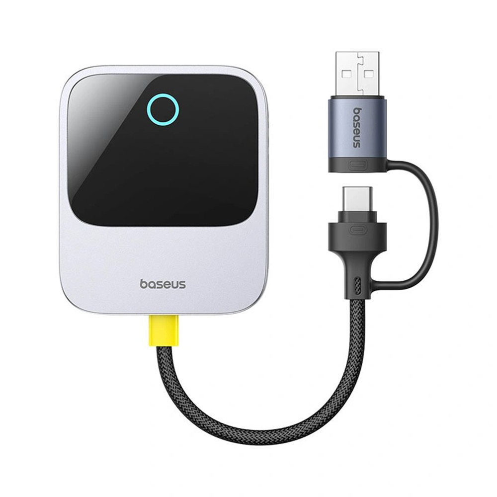 Apple CarPlay адаптер, USB, Type-C, Bluetooth 5.0 - Baseus Safe Journey (C10745100813-00) - Сив