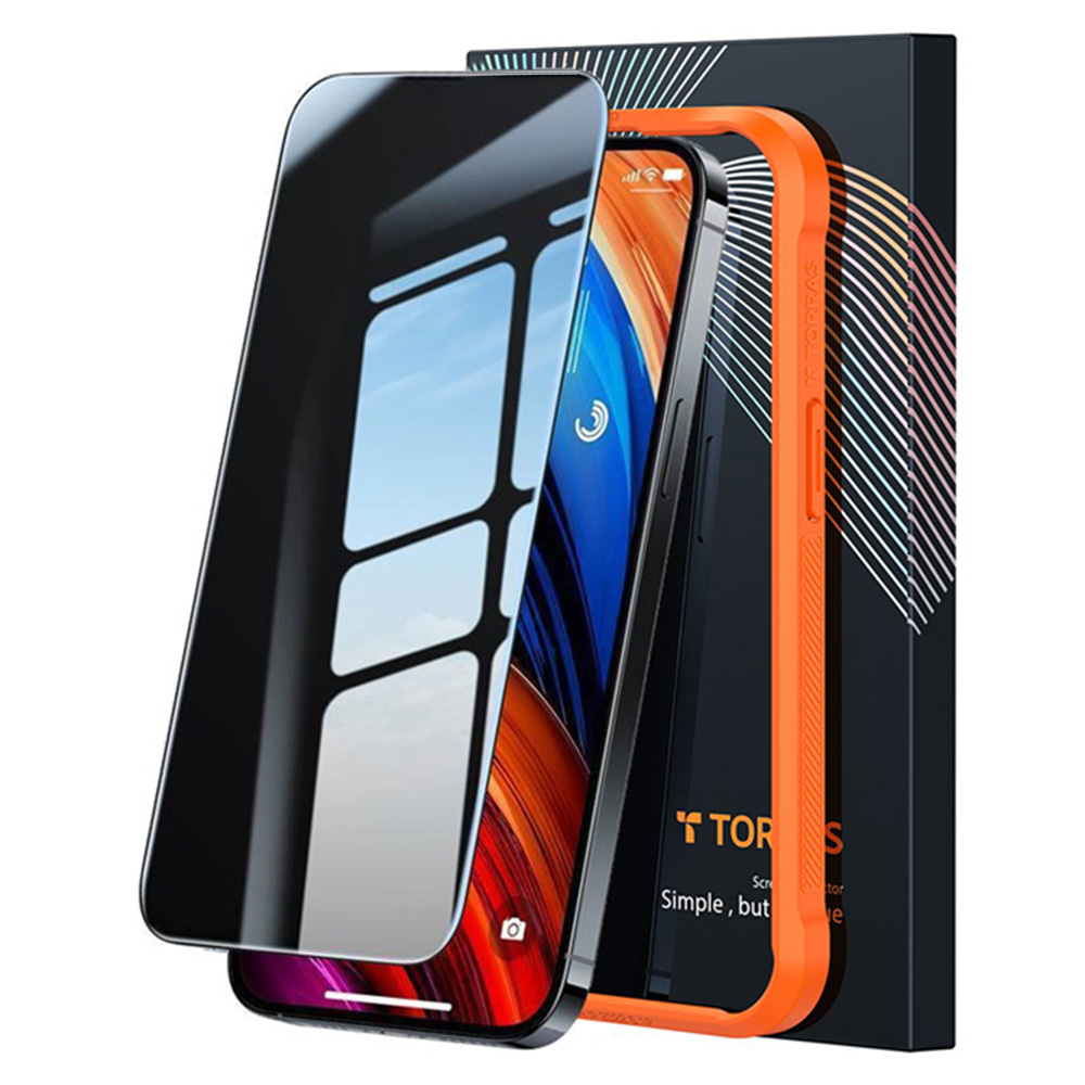 Калъф за iPhone 15 Pro - Torras GlassGo Epic Privacy - Черен