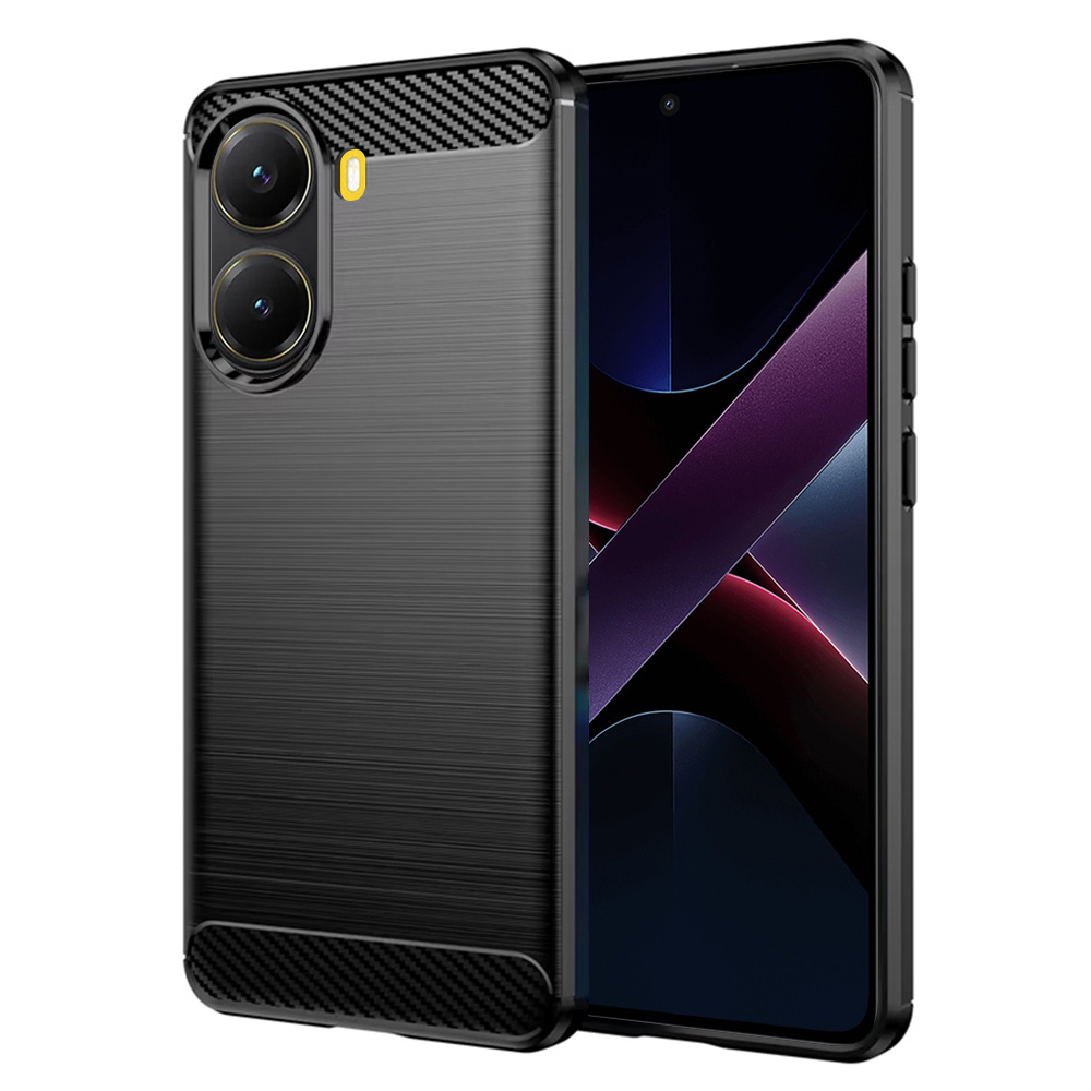 Калъф за Xiaomi Poco X7 Pro - Techsuit Carbon Silicone - Черен