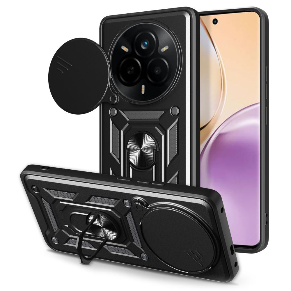 Калъф за Realme 14 Pro - Techsuit CamShield Series - Черен