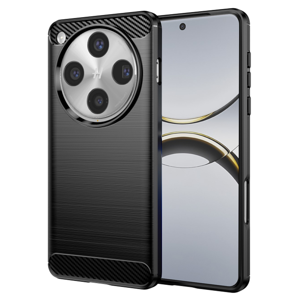 Калъф за Oppo Find X8 Pro - Techsuit Carbon Silicone - Черен