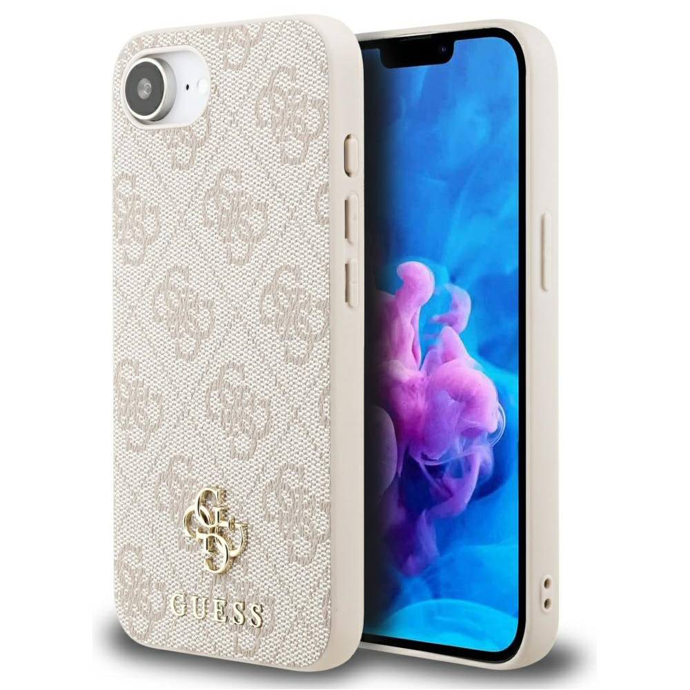 Калъф за iPhone 16e / iPhone 17e - Guess Hardcase 4G Classic MagSafe (GUHMPSE4P4SM4MP) - Розов