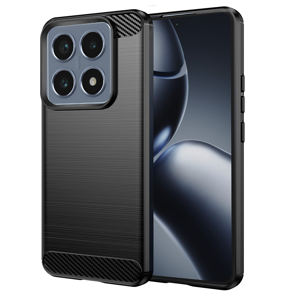 Калъф за Xiaomi 14T Pro - Techsuit Carbon Silicone - Черен