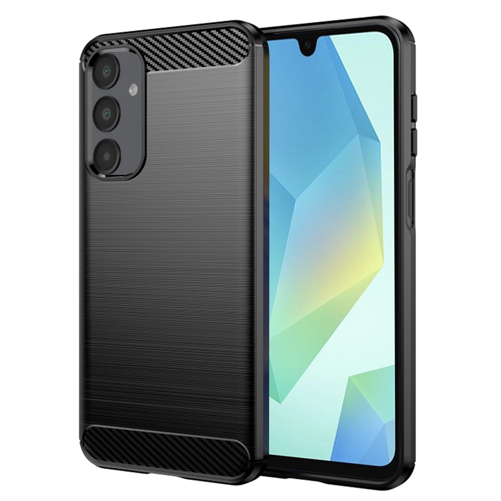 Калъф за Samsung Galaxy A16 4G / A16 5G - Techsuit Carbon Silicone - Черен