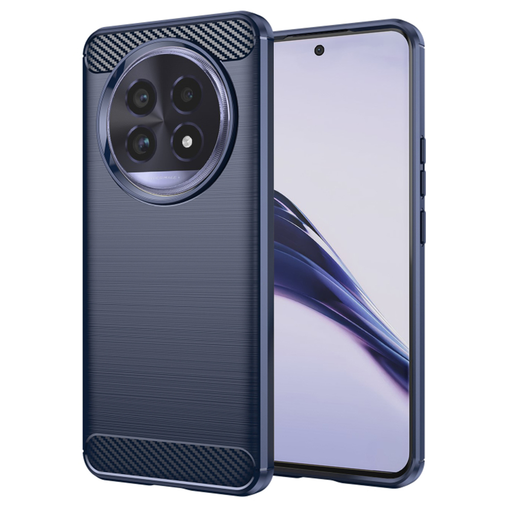 Калъф за Realme 13 Pro / 13 Pro+ - Techsuit Carbon Silicone - Син