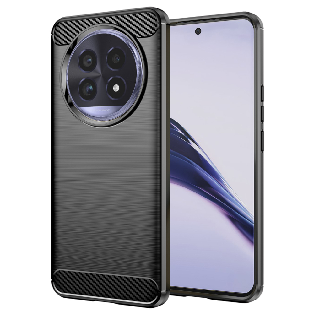 Калъф за Realme 13 Pro / 13 Pro+ - Techsuit Carbon Silicone - Черен