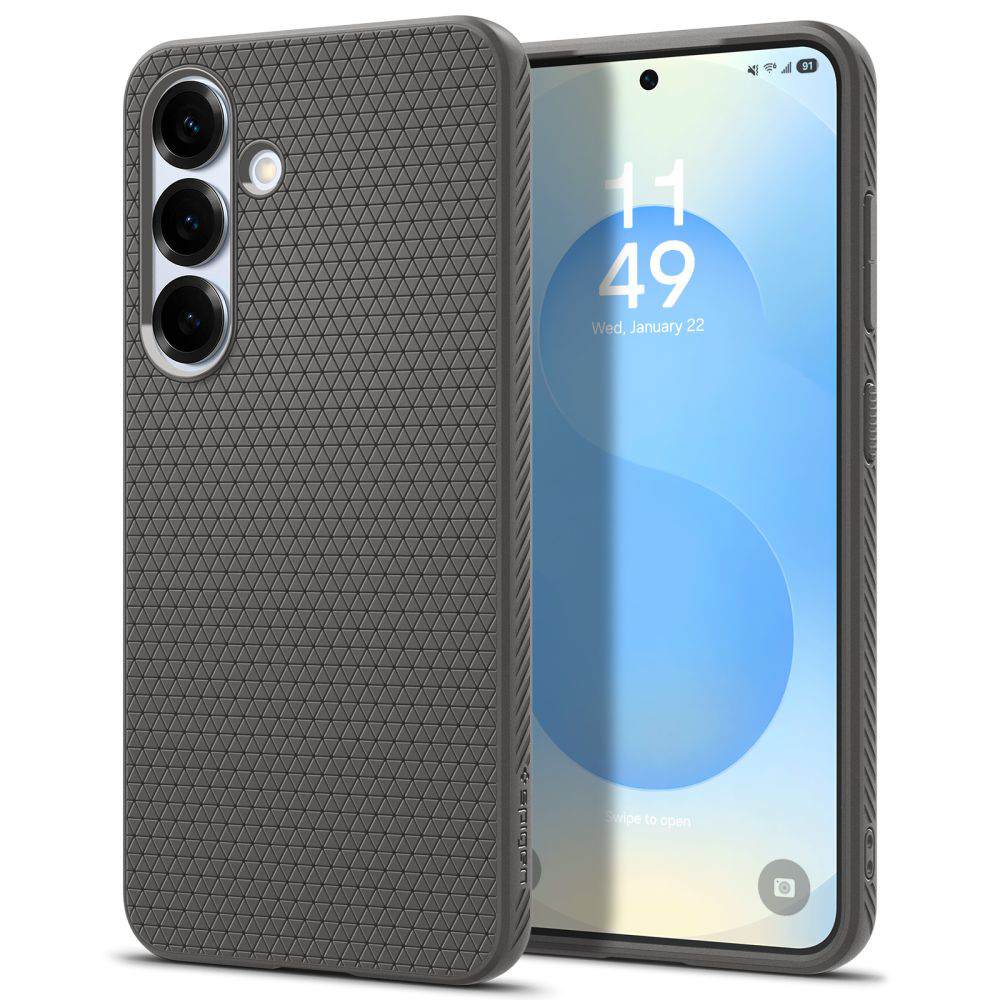 Калъф за Samsung Galaxy S25 - Spigen Liquid Air (ACS09404) - Marble Сив
