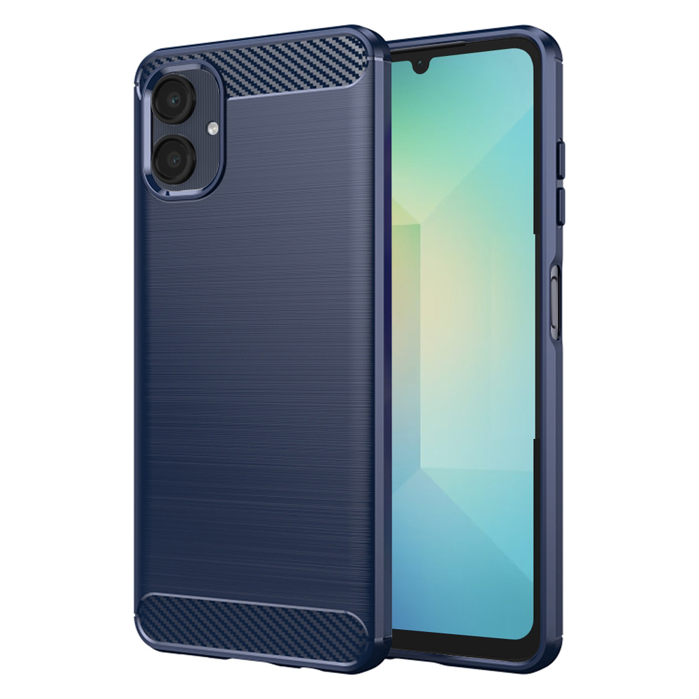 Калъф за Samsung Galaxy A06 4G - Techsuit Carbon Silicone - Син