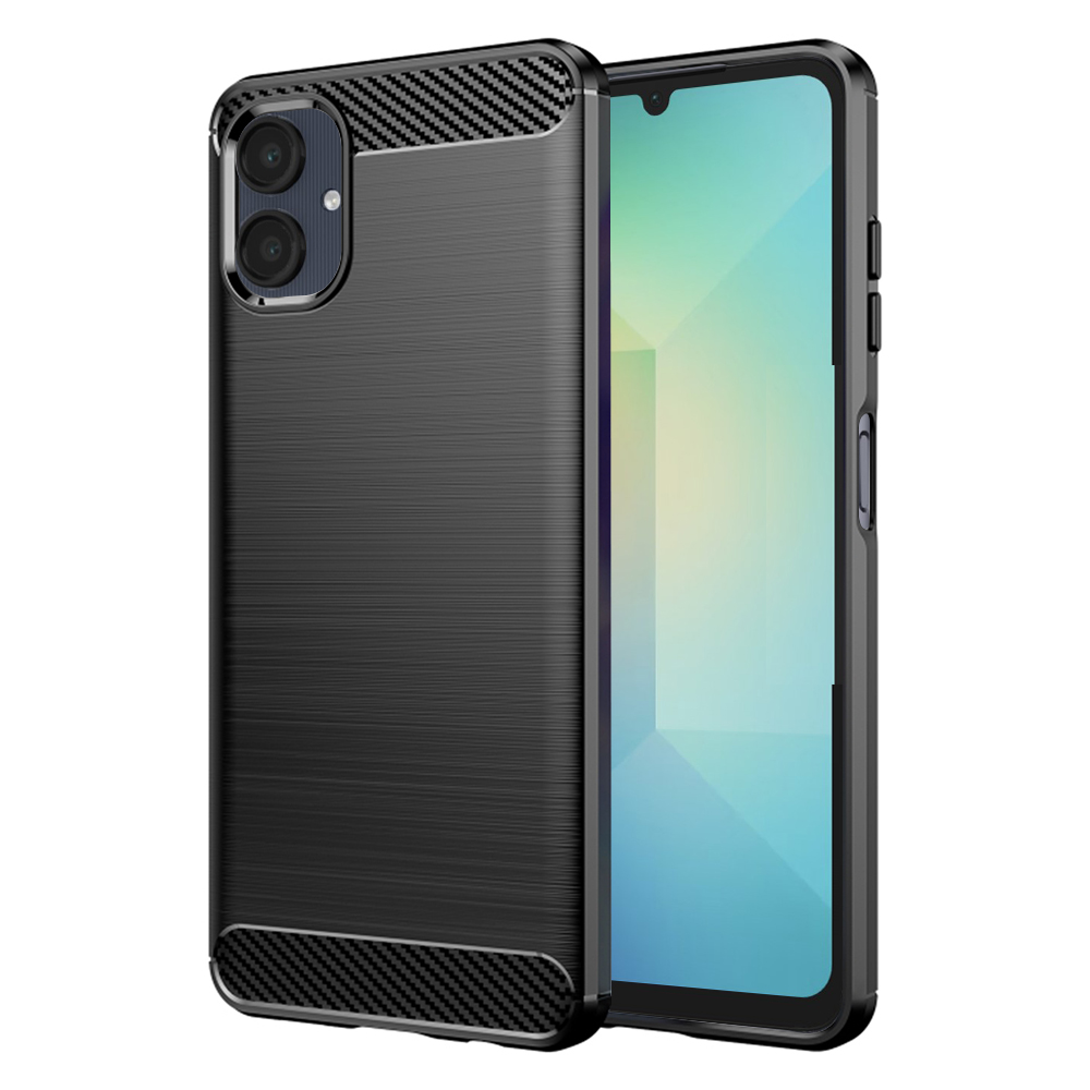 Калъф за Samsung Galaxy A06 4G - Techsuit Carbon Silicone - Черен