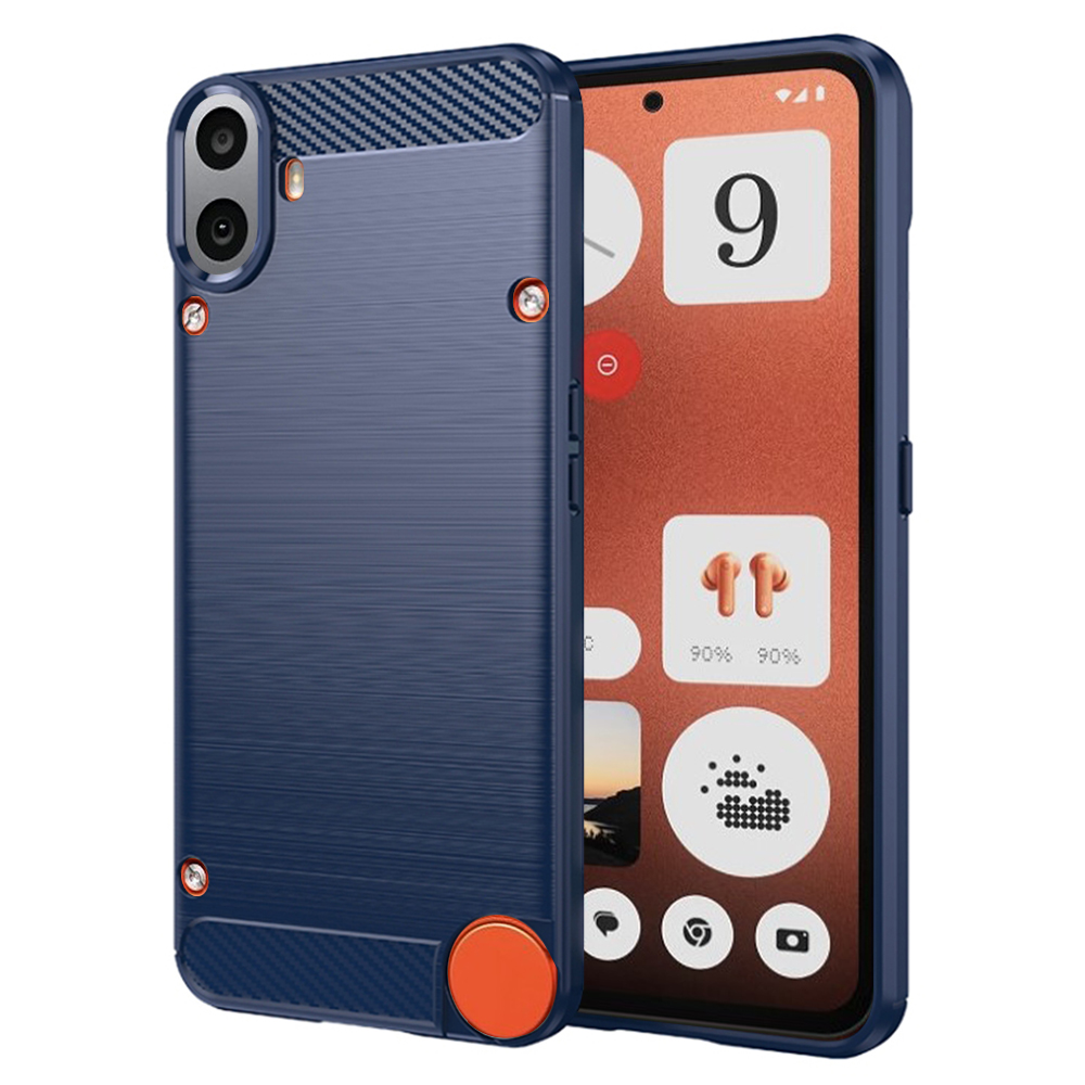 Калъф за нищо CMF Phone 1 - Techsuit Carbon Silicone - Син