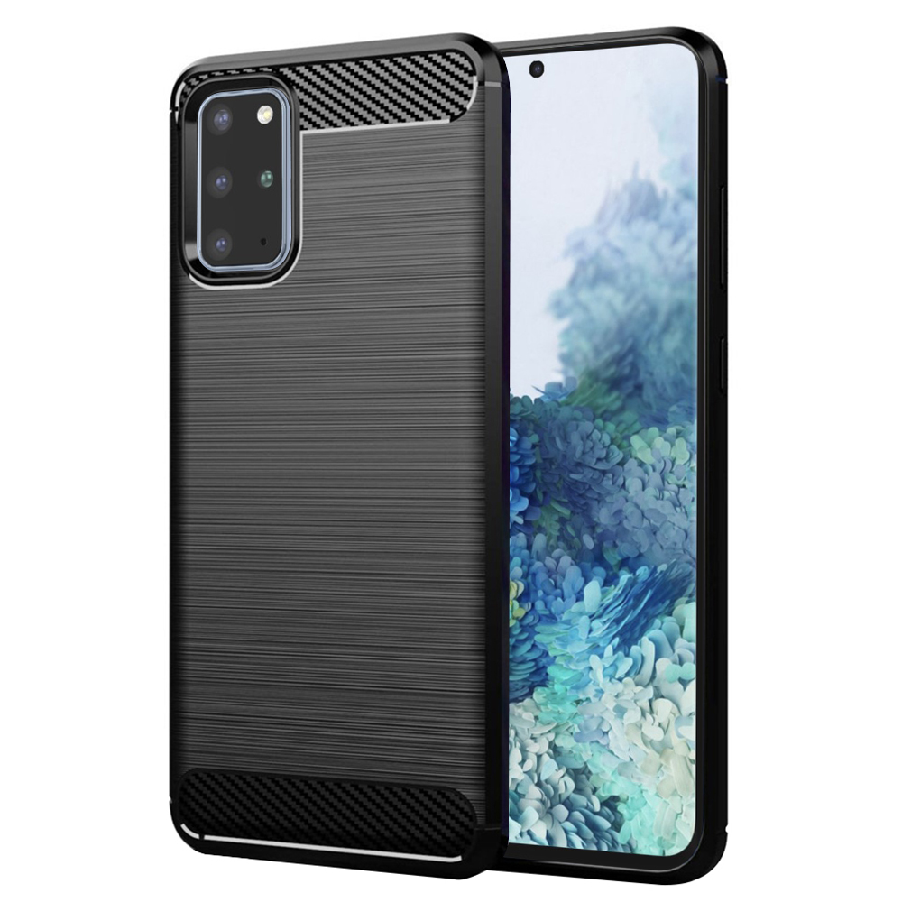 Калъф за Samsung Galaxy Galaxy S20 Plus 4G / S20 Plus 5G - Techsuit Carbon Silicone - Черен