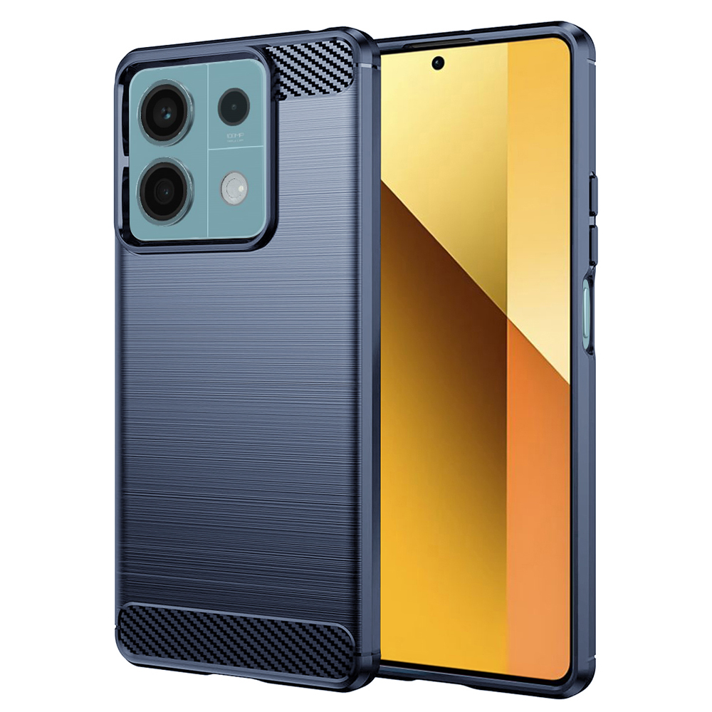 Калъф за Xiaomi Redmi Note 13 5G - Techsuit Carbon Silicone - Син
