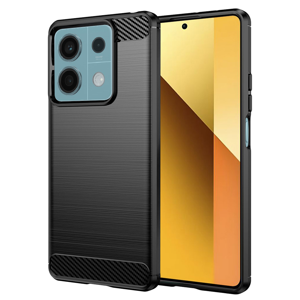 Калъф за Xiaomi Redmi Note 13 5G - Techsuit Carbon Silicone - Черен