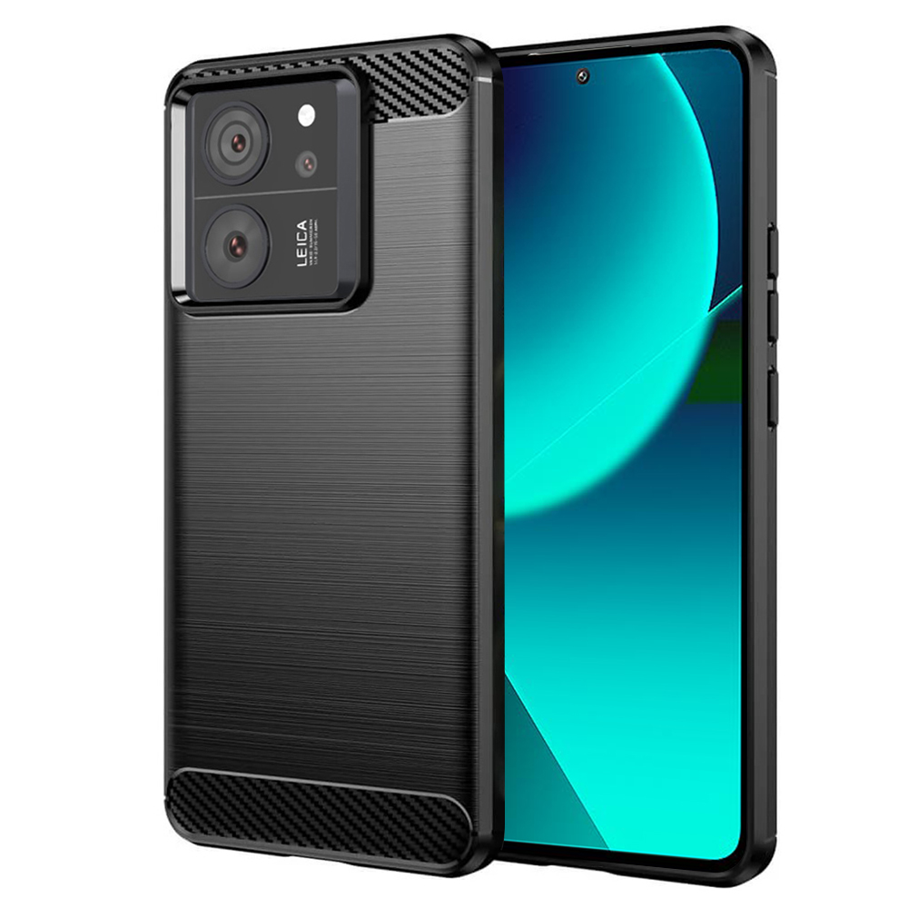 Калъф за Xiaomi 13T / 13T Pro - Techsuit Carbon Silicone - Черен