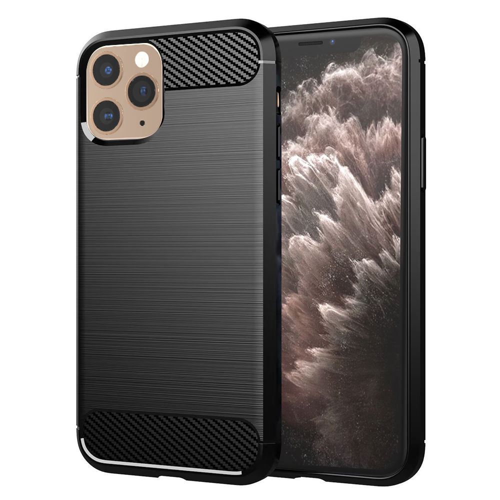 Калъф за iPhone 11 Pro - Techsuit Carbon Silicone - Черен