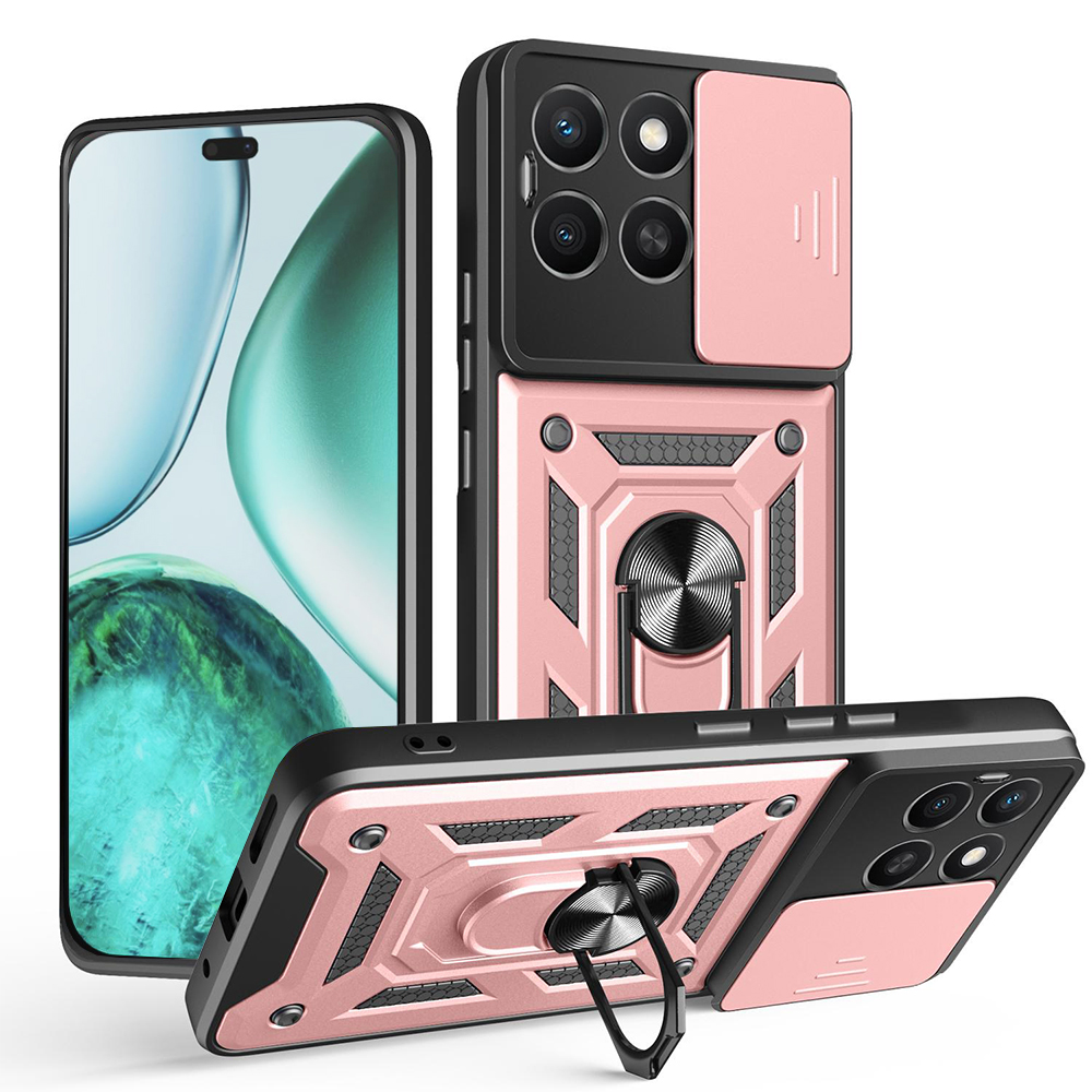 Калъф за Honor X8c - Techsuit CamShield Series - Розово злато