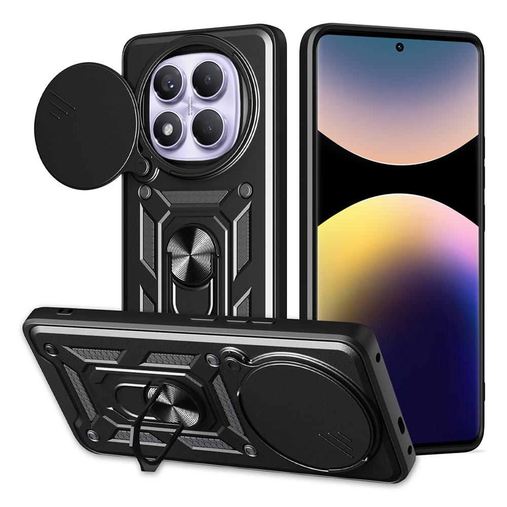Калъф за Xiaomi Redmi Note 14 Pro 4G - Techsuit CamShield Series - Черен
