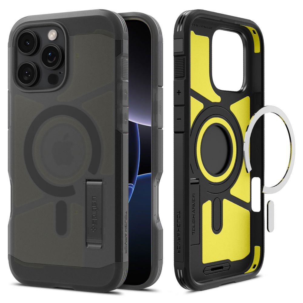 Калъф за iPhone 16 Pro - Spigen Tough Armor MagSafe (ACS09072) - Frost Черен