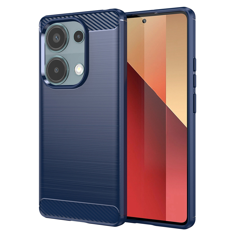 Калъф за Xiaomi Redmi Note 13 Pro 4G / Poco M6 Pro 4G - Techsuit Carbon Silicone - Син