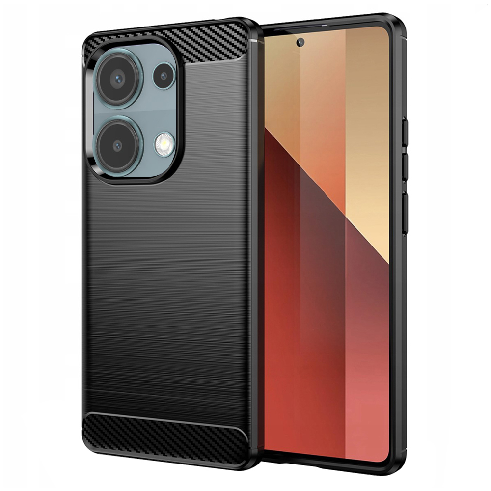 Калъф за Xiaomi Redmi Note 13 Pro 4G / Poco M6 Pro 4G - Techsuit Carbon Silicone - Черен