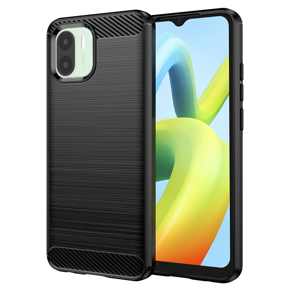 Калъф за Xiaomi Redmi A1 / A2 - Techsuit Carbon Silicone - Черен