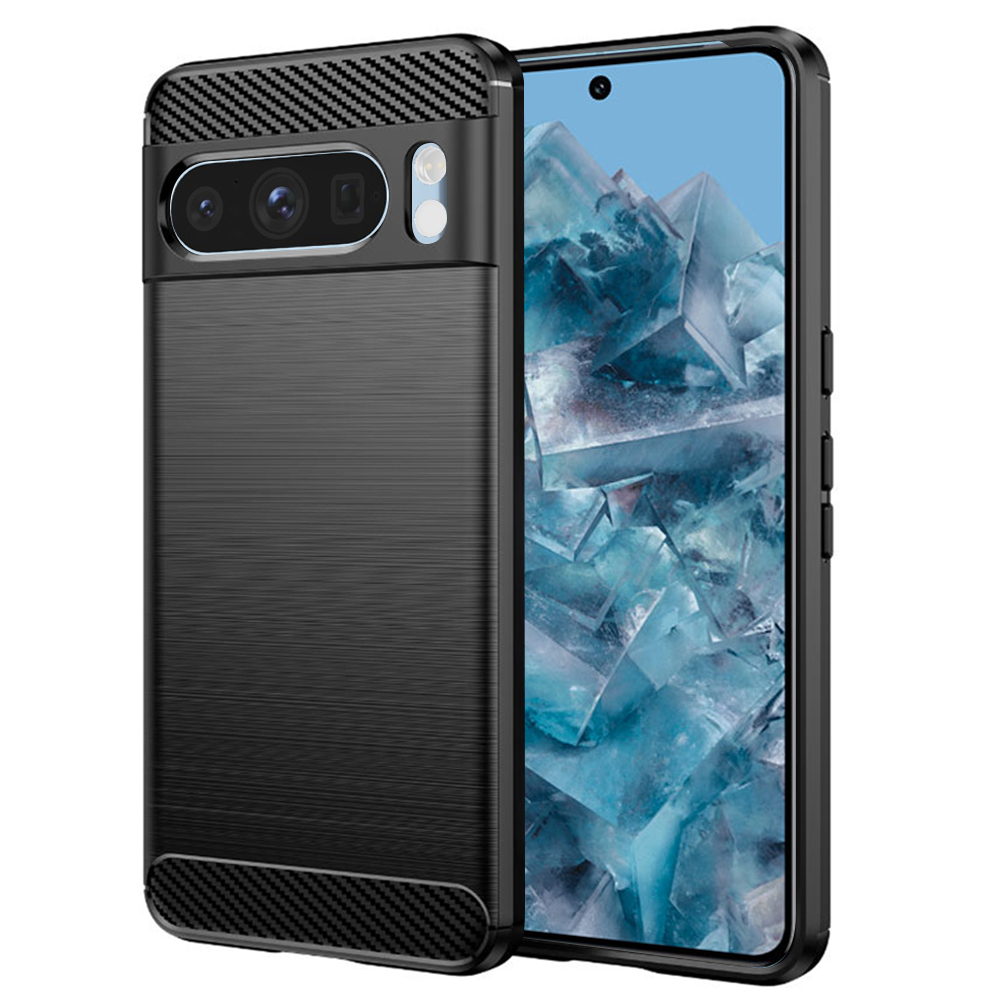 Калъф за Google Pixel 8 Pro - Techsuit Carbon Silicone - Черен