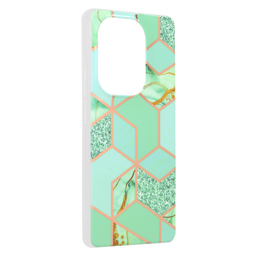 Калъф за Xiaomi Redmi Note 13 Pro 4G / Poco M6 Pro 4G - Techsuit Marble Series - Зелен Hex