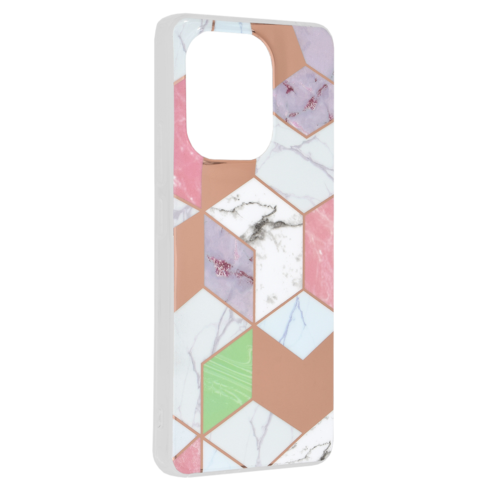 Калъф за Xiaomi Redmi Note 13 4G - Techsuit Marble Series - Лилав Hex