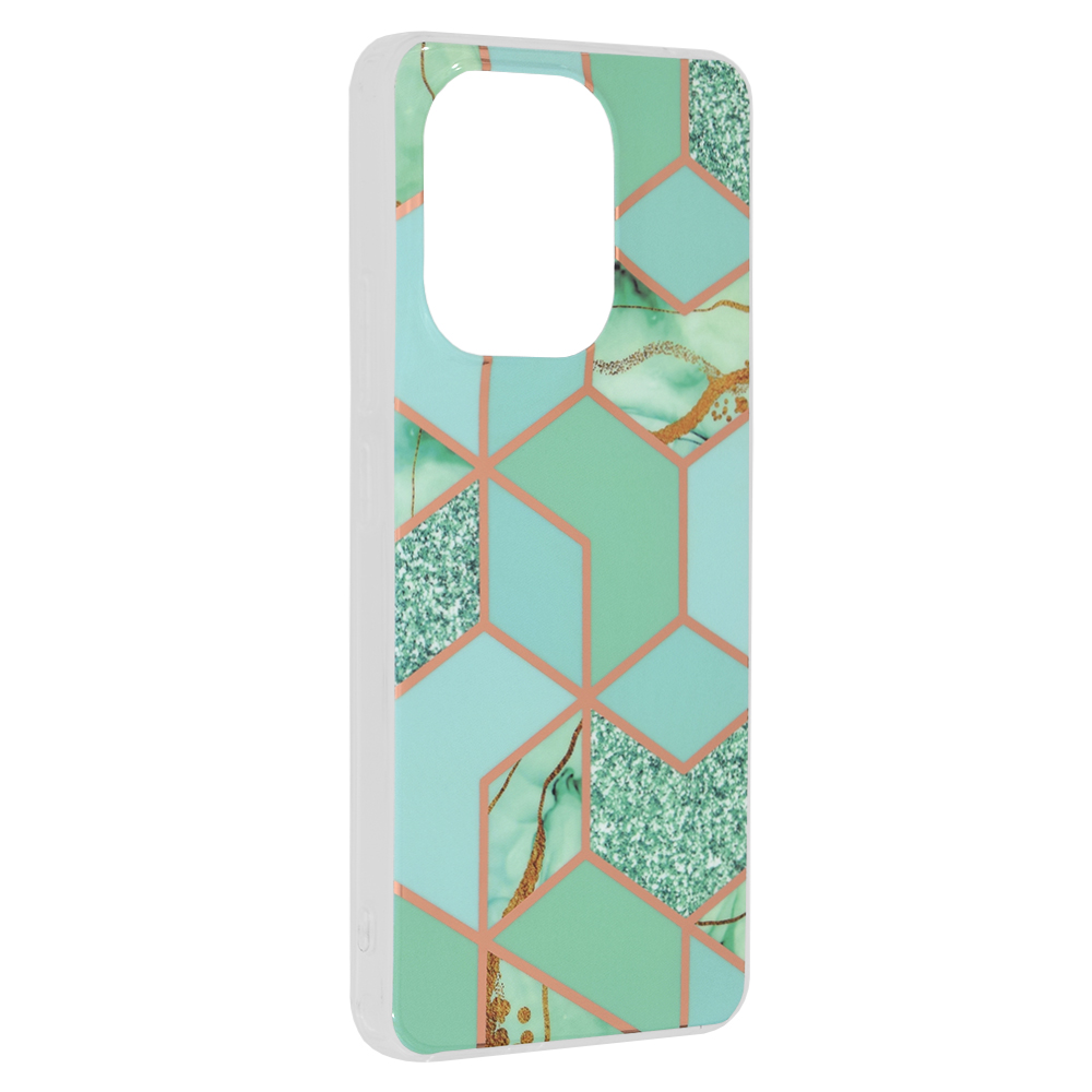 Калъф за Xiaomi Redmi Note 13 4G - Techsuit Marble Series - Зелен Hex