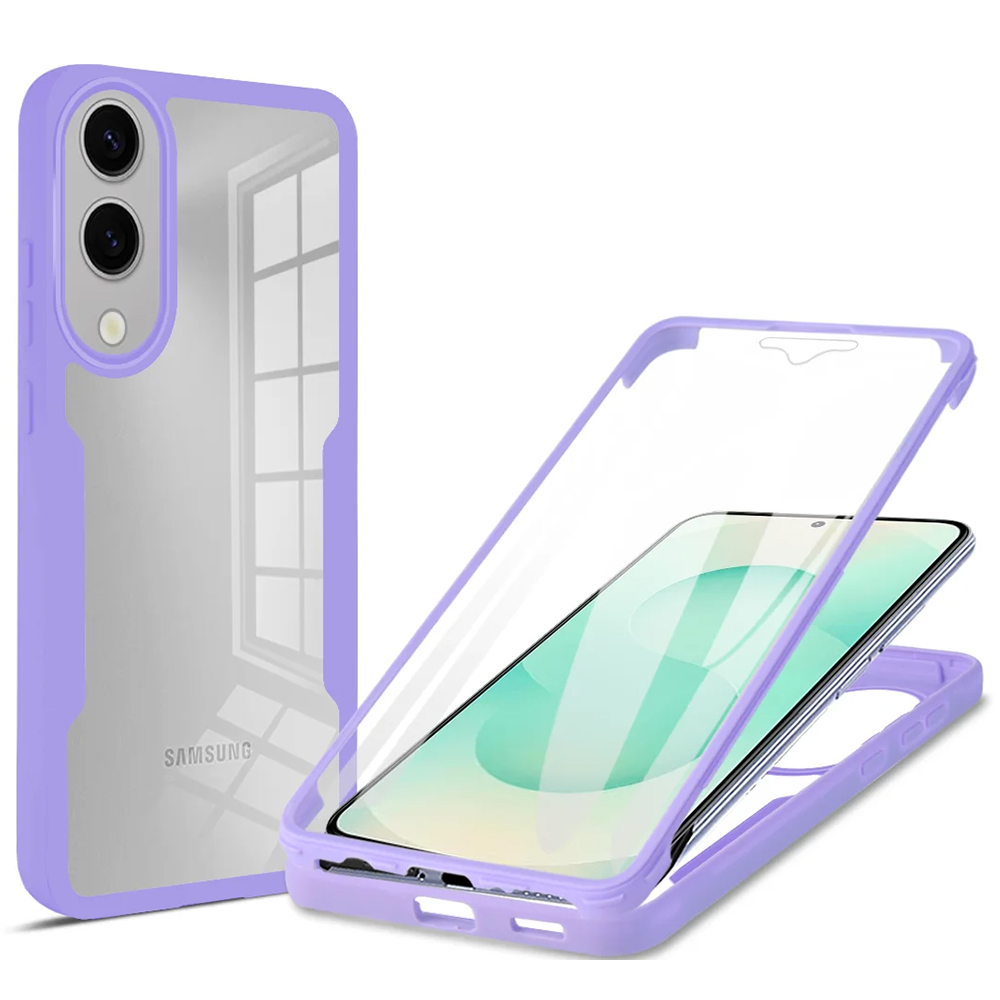 Калъф за Samsung Galaxy S25 Edge + капак - Techsuit ColorVerse 360 Series - Лилав
