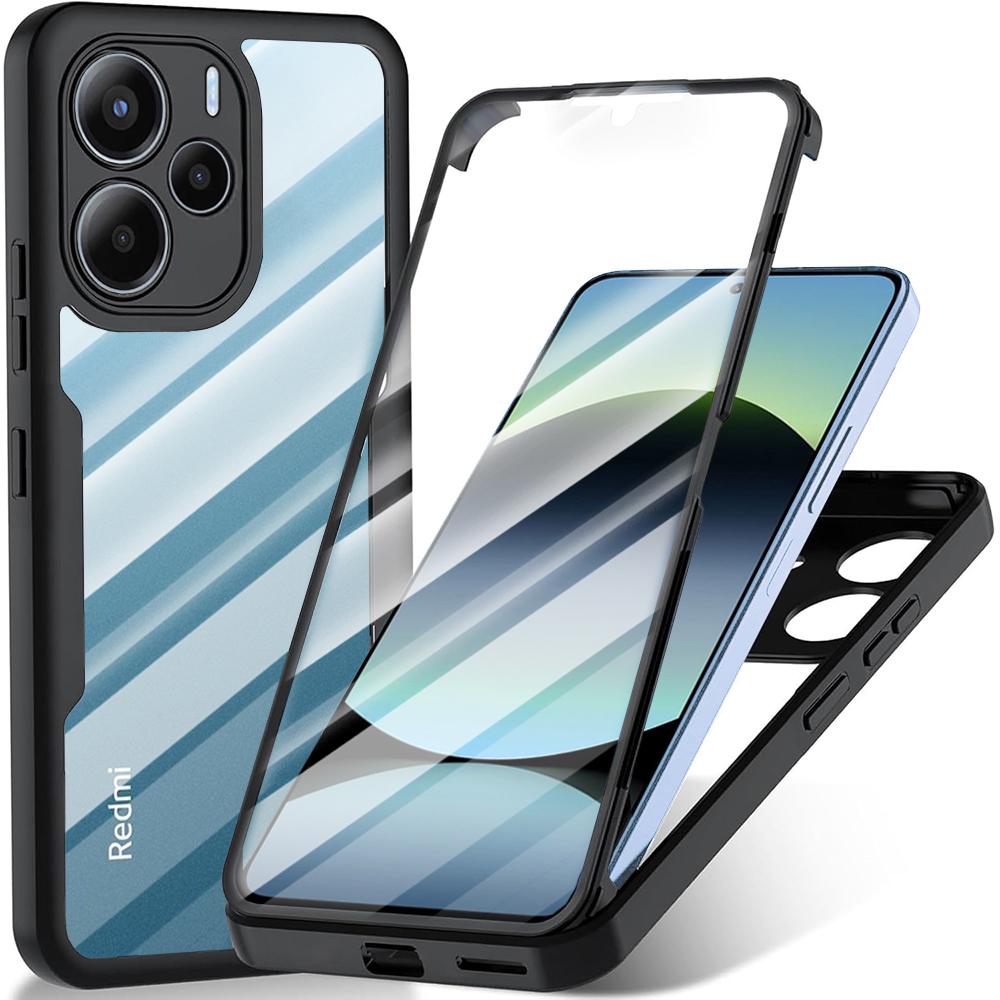 Калъф за Xiaomi Redmi Note 14 4G (стандартен) + капак - Techsuit ColorVerse 360 Series - Черен