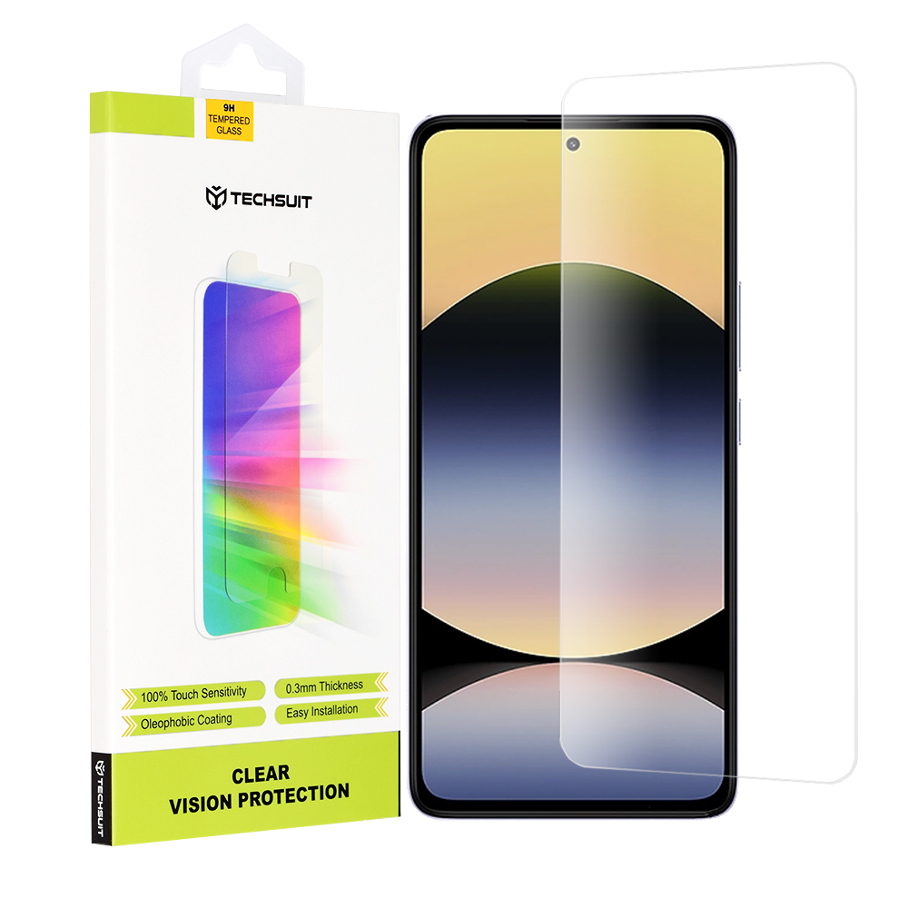 Капак за Xiaomi Redmi Note 14 4G (стандартен) - Techsuit Прозрачен Vision Glass - Прозрачен