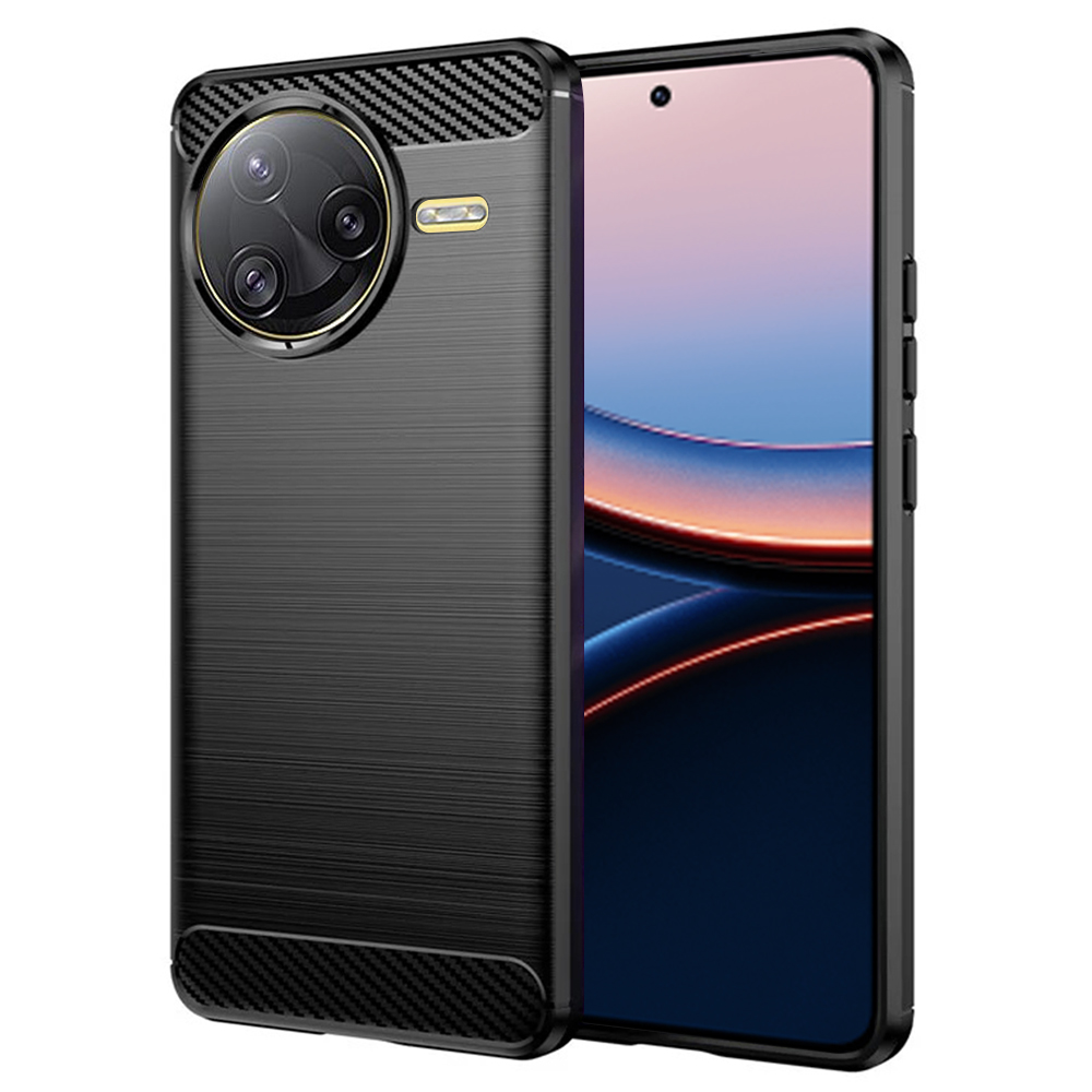 Калъф за Xiaomi Poco F7 Ultra - Techsuit Carbon Silicone - Черен