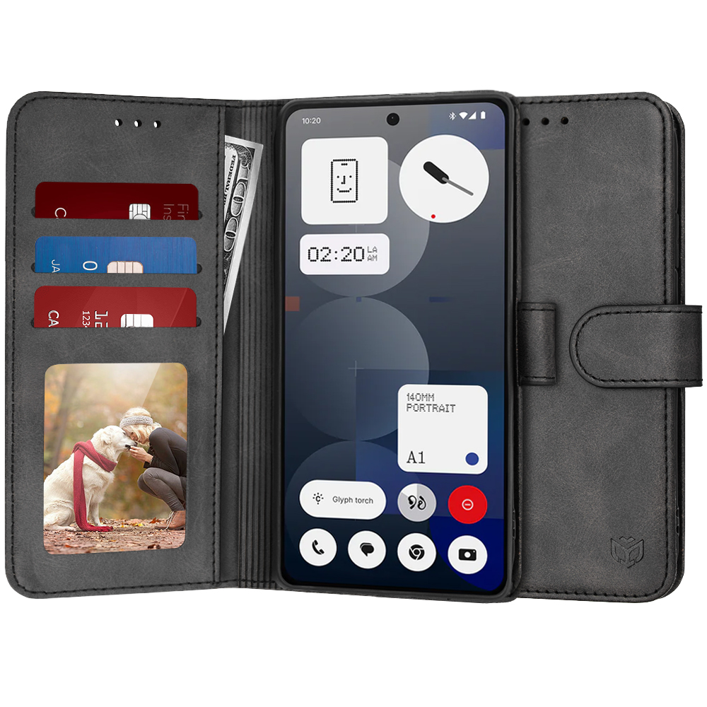 Case for Nothing Phone (3a) Pro - Techsuit Diary Book - Черен